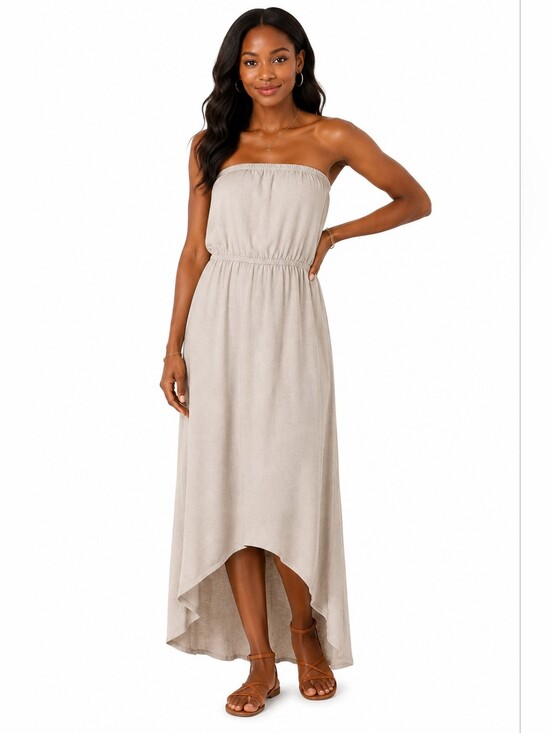 UK2LA Dresses & Skirts - UK2LA Beige Strapless Dress Medium